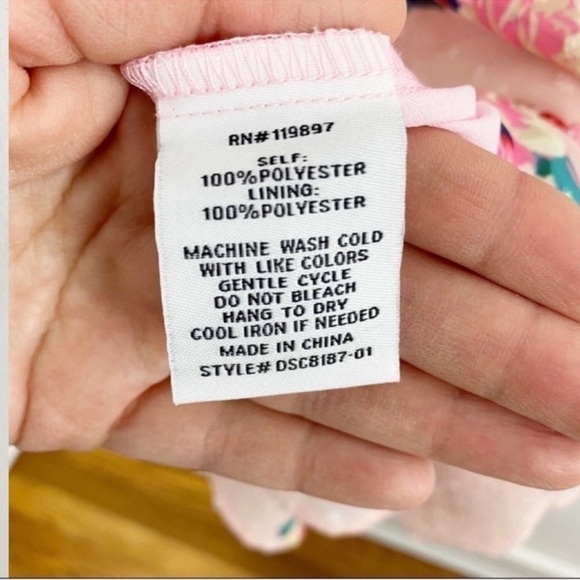 19 Cooper Pink Floral Sleeveless V-Neck Mini Dress Size Large NEW Textured Dot - Picture 8 of 11